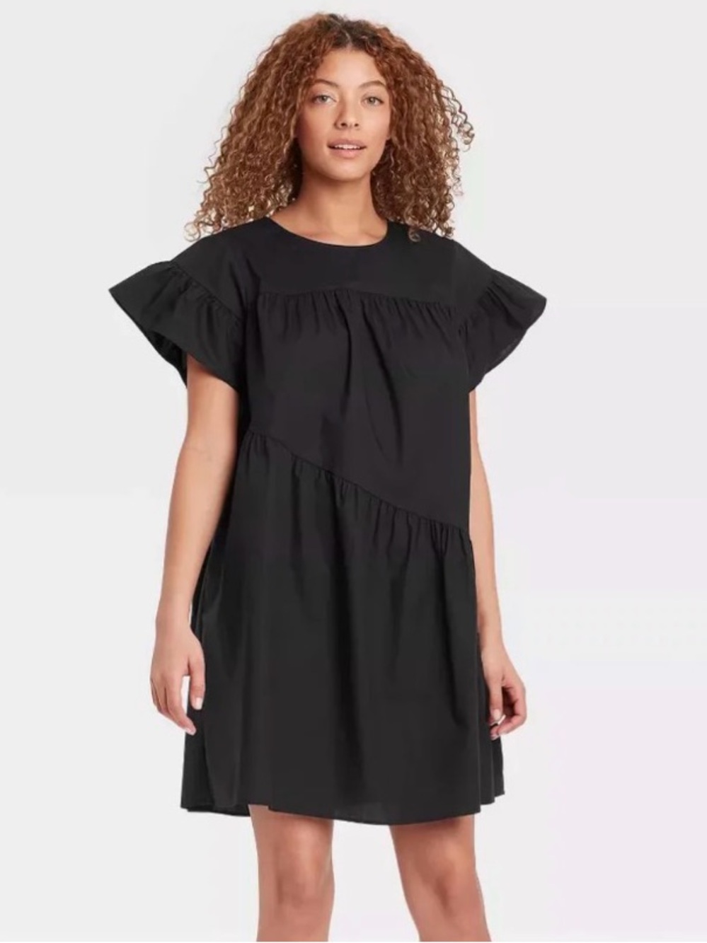 Who What Wear black ruffle short sleeve dress. Size small.